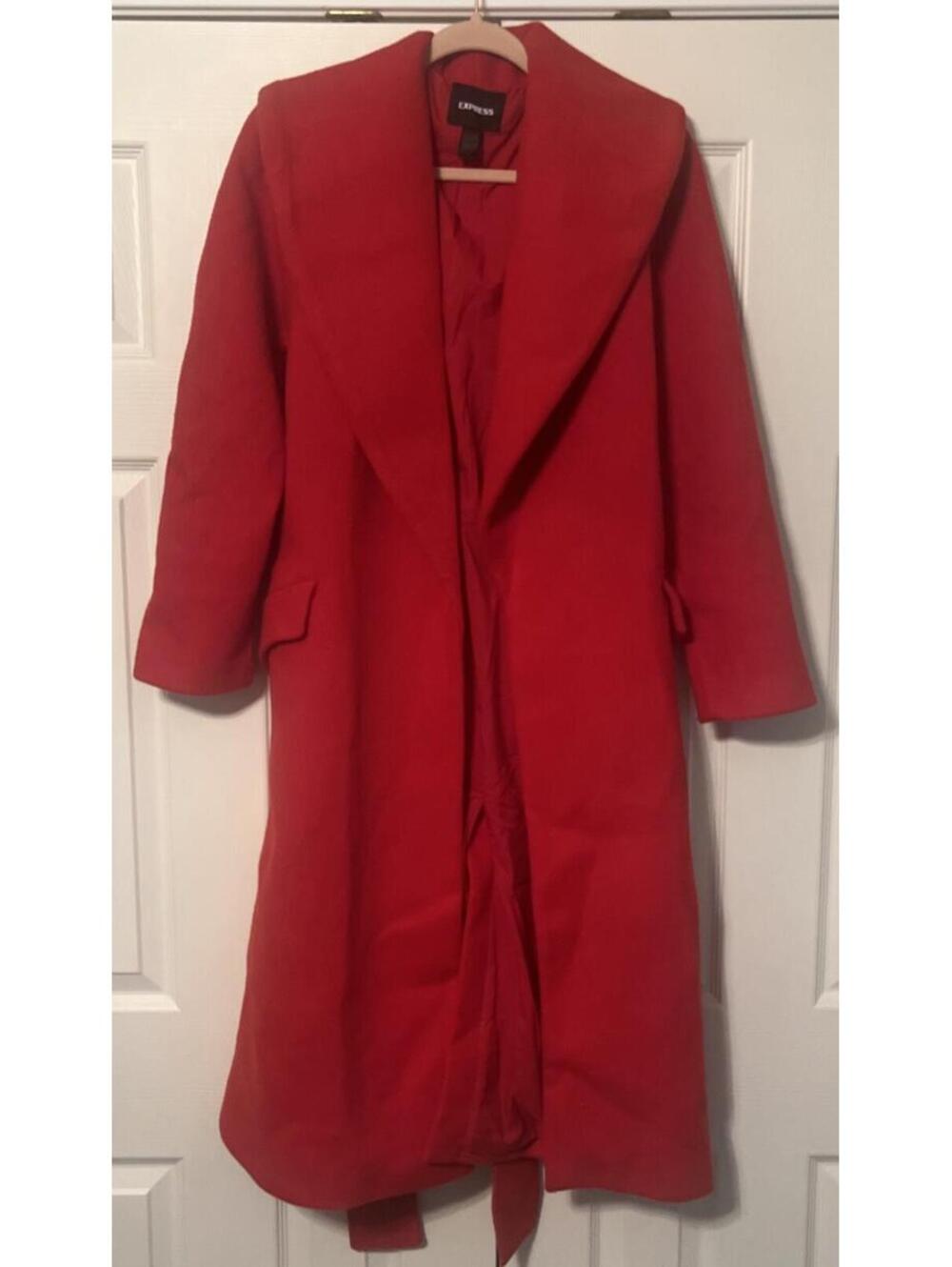 Express Polyester Lined Trench Coat Red Size XS Women’s - Clean!!!